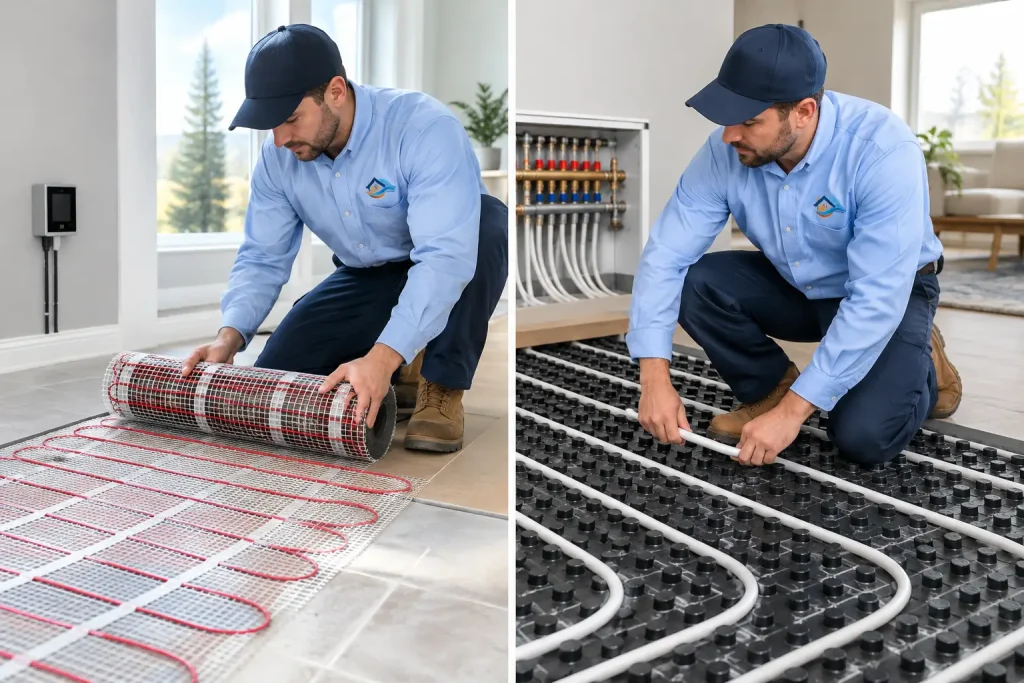Electric Versus Hydronic Floor Heating for Your Home